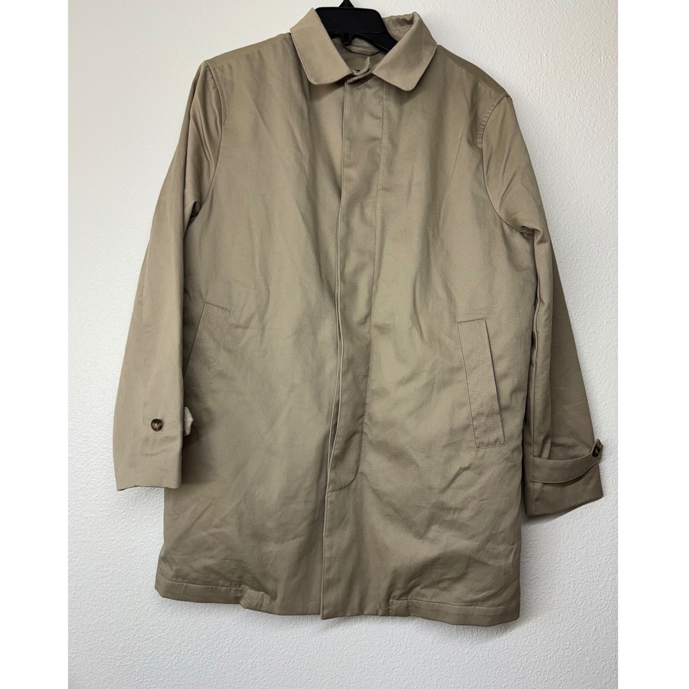 Peter Manning New York Men Carnegie Tan Khaki Cotton Jacket Size 4 Mac‎ Coat